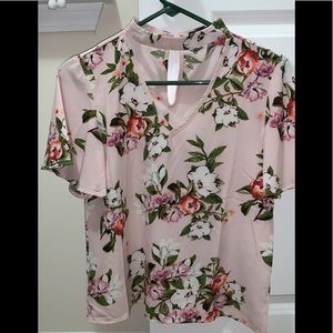 Pink floral Top